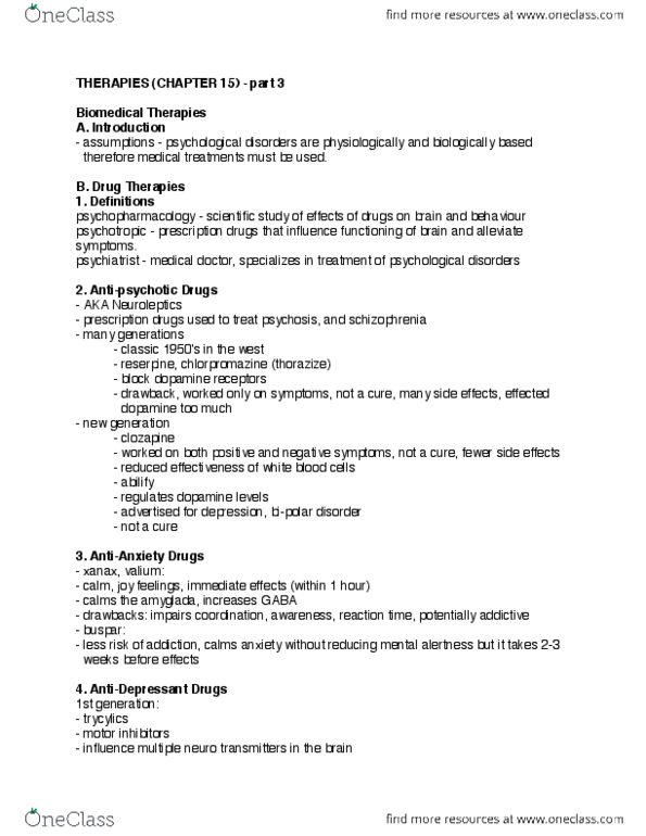 PSY 1102 Lecture Notes - Antipsychotic, Aripiprazole, Bipolar Disorder thumbnail