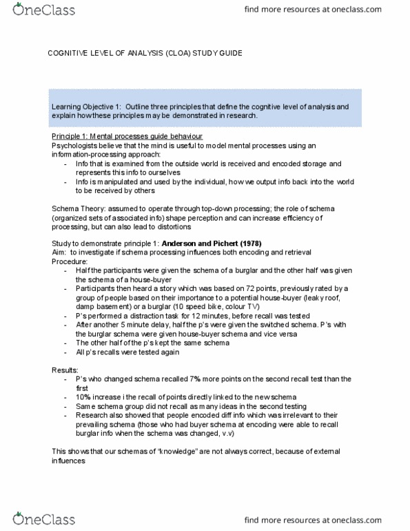 PSYC 102 Lecture Notes - Lecture 1: C.D. Cobreloa, Regional Policy Of The European Union, Sensory Memory thumbnail