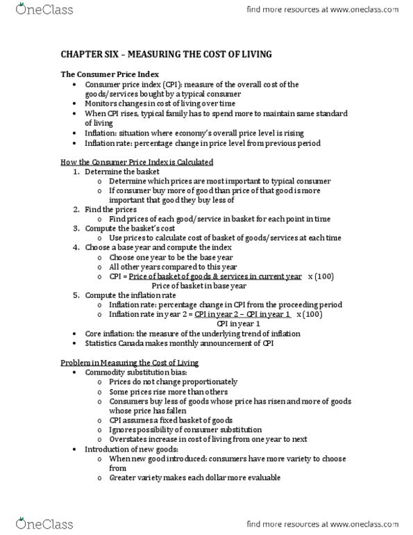 ECON 1BB3 Chapter Notes - Chapter 6-9: Nominal Interest Rate, Gdp Deflator, Real Interest Rate thumbnail