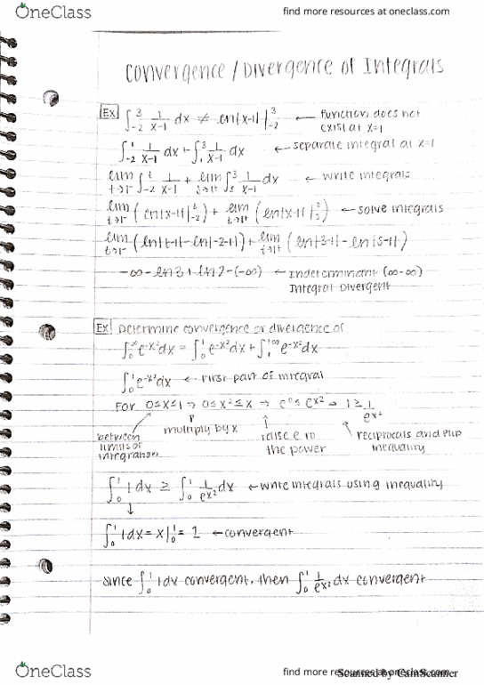 MAT 17B Lecture 9: Convergence/Divergence of Integrals thumbnail