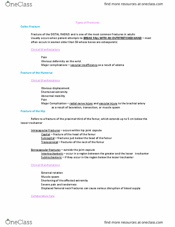 NURS 498 Lecture Notes - Lecture 1: Capsule Of Hip Joint, Lesser Trochanter, Hip Fracture thumbnail