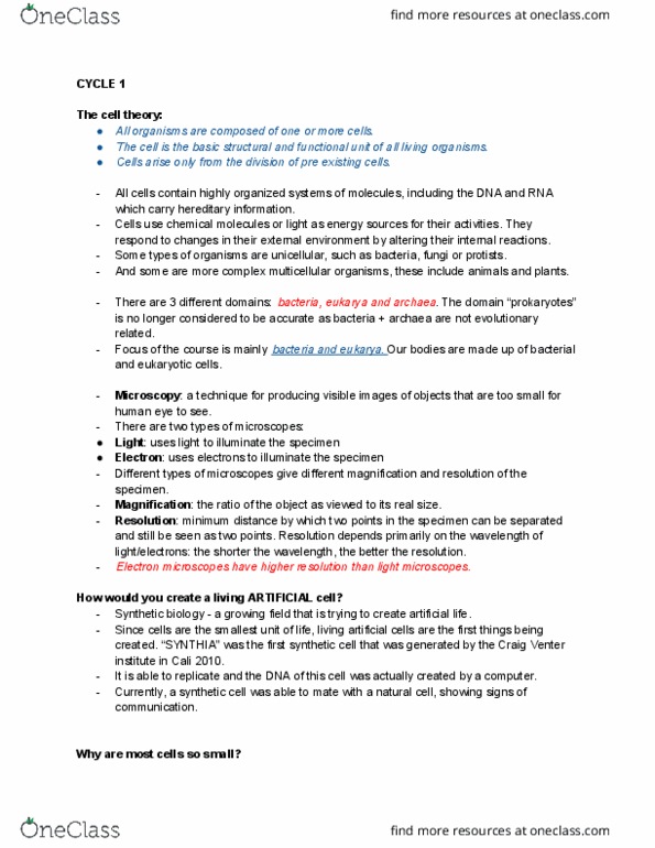 Biology 1202B Lecture Notes - Lecture 1: Craig Venter, Electron Microscope, Synthetic Biology thumbnail