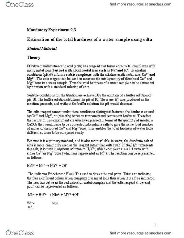 ENGW 1111 Lecture Notes - Lecture 11: Erlenmeyer Flask, Alkaline Earth Metal, Burette thumbnail