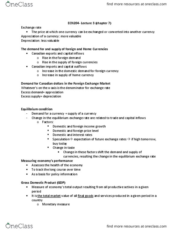 ECN 204 Lecture Notes - Lecture 3: Excess Supply, Shortage, Exchange Rate thumbnail