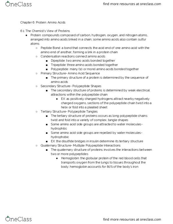 NTDT200 Lecture Notes - Lecture 13: Disulfide, Globular Protein, Tangled thumbnail