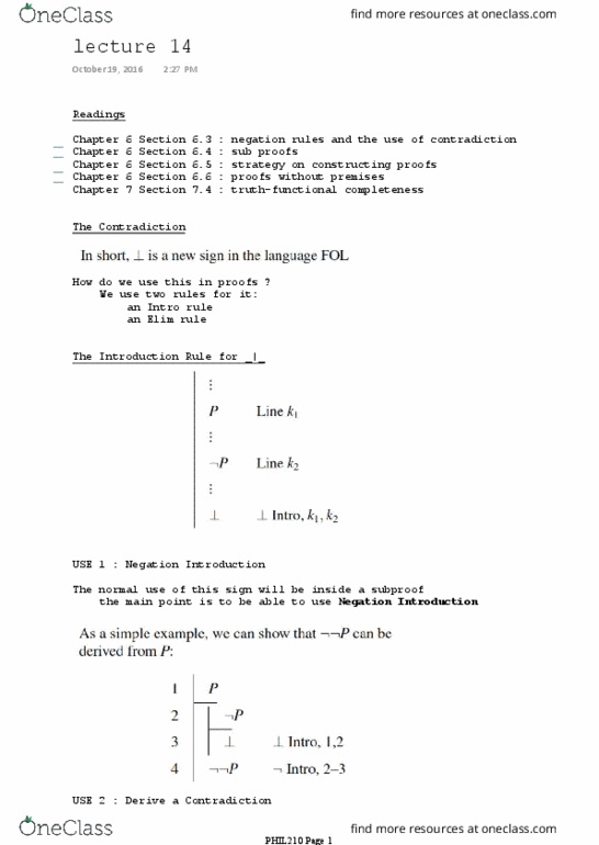 PHIL 210 Lecture Notes - Lecture 14: Logical Consequence thumbnail