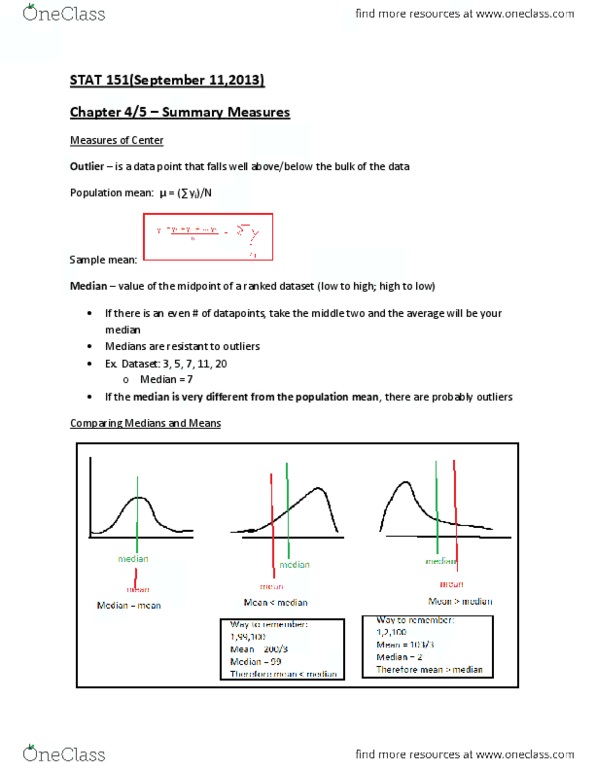 STAT151 Lecture Notes - Standard Deviation, Minimax thumbnail