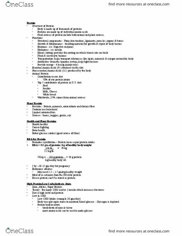 NTR 109 Lecture Notes - Lecture 4: High-Protein Diet, Soy Milk, Dietary Fiber thumbnail