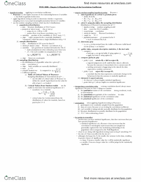 PSYC 300B Chapter Notes - Chapter 3: Joint Probability Distribution, Sampling Distribution, Descriptive Statistics thumbnail