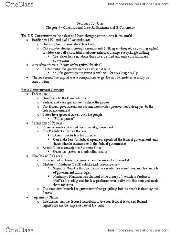 ACCT350 Lecture Notes - Lecture 4: Supremacy Clause, Enumerated Powers, E-Commerce thumbnail