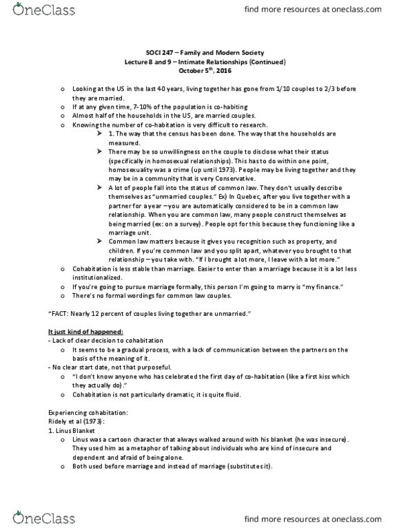 SOCI 247 Lecture Notes - Lecture 5: Combined Oral Contraceptive Pill thumbnail