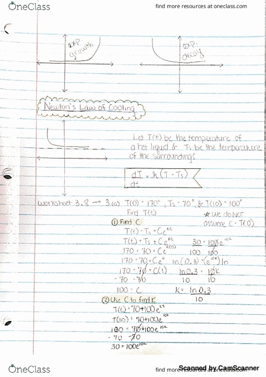 MATH 1131Q Lecture 8: Newton's Law of Cooling and Continously Compounding Interest thumbnail