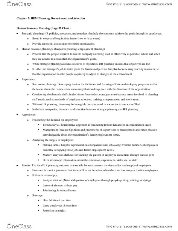 Management and Organizational Studies 1021A/B Chapter Notes - Chapter 2: Employment Agency, Strategic Planning, S&P 500 Index thumbnail