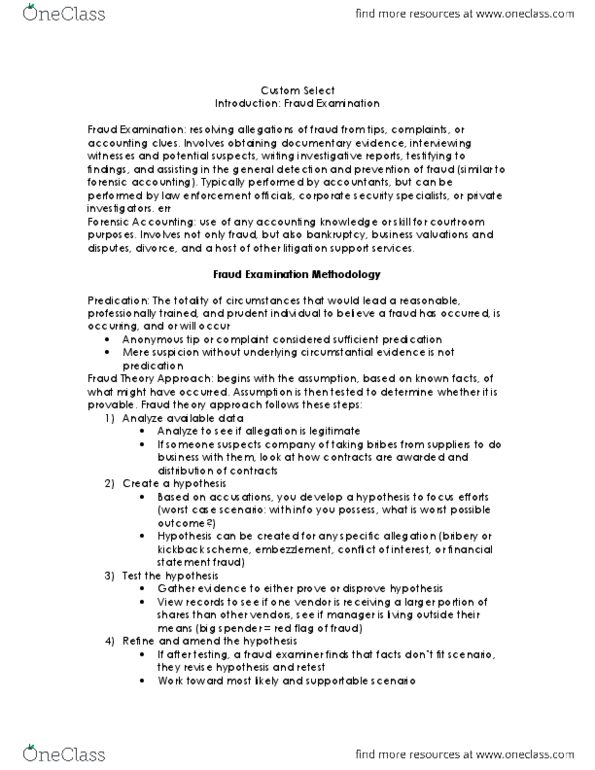 Management and Organizational Studies 1023A/B Chapter Notes - Chapter 5: Insurance Fraud, Embezzlement, White-Collar Crime thumbnail