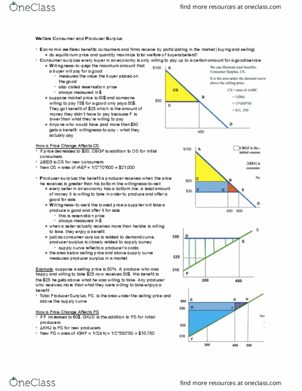 ECON 1B03 Lecture Notes - Lecture 5: Economic Surplus, Reservation Price, Economic Equilibrium thumbnail