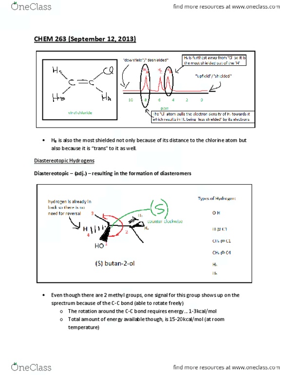CHEM263 Lecture Notes - Stereocenter, Deuterium, Newman Projection thumbnail