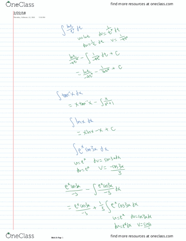 MATH 2B Lecture 11: Discussion 11/Sample Midterm Review thumbnail