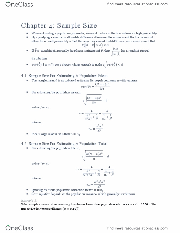 STAT 410 Chapter Notes - Chapter 4: Bias Of An Estimator, Variance, Statistical Parameter thumbnail