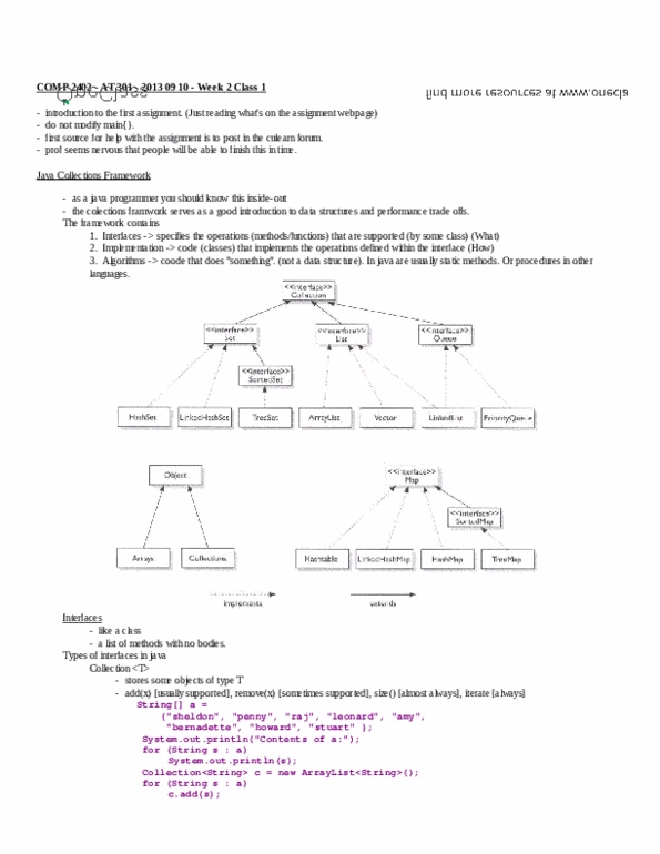 COMP 2402 Lecture Notes - Lecture 2: Comparator thumbnail