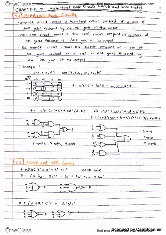 ECE 15A Chapter 7: Multi-Level Gate Circuits NAND and NOR Gate thumbnail