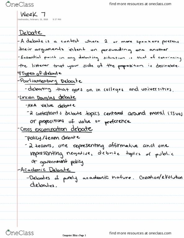 COMP 4730 Lecture Notes - Lecture 7: Computer Ethics thumbnail