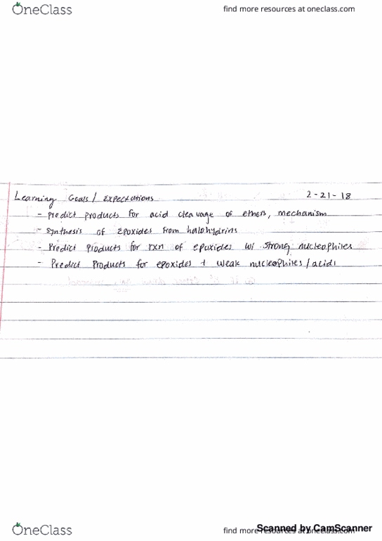 CHEM 2302 Lecture 15: Reactions of Epoxides With Mechanisms & Important Ch.8 Review of Epoxide formation thumbnail