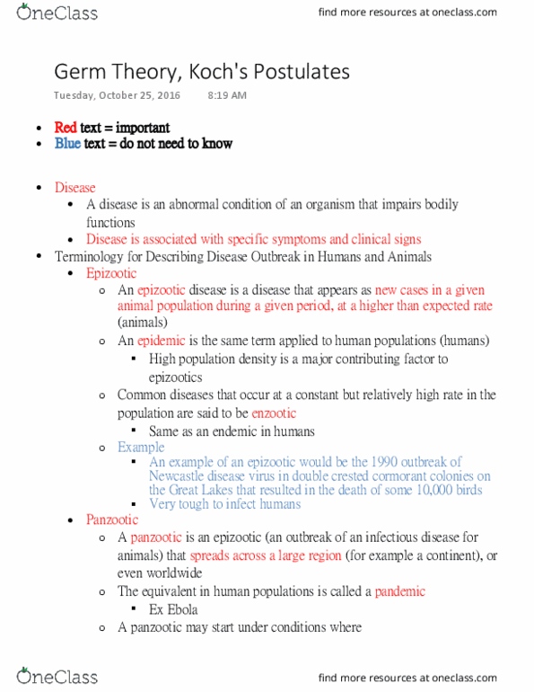 ANFS332 Lecture Notes - Lecture 1: Autopsy, Influenza A Virus Subtype H5N1, Avian Influenza thumbnail