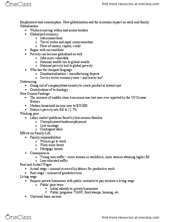 FMSC 381 Lecture Notes - Lecture 6: Basic Income, Temporary Assistance For Needy Families, United States Census Bureau thumbnail