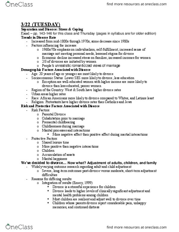 FMSC 431 Lecture Notes - Lecture 16: Nuclear Family, Family Therapy, Coparenting thumbnail