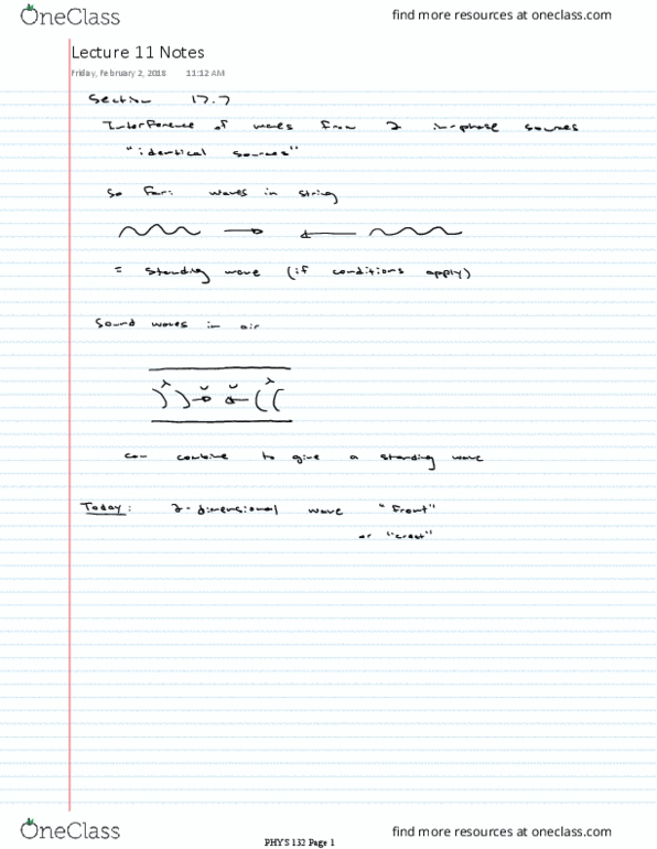 PHYS 132 Lecture 11: Lecture 11 Notes thumbnail