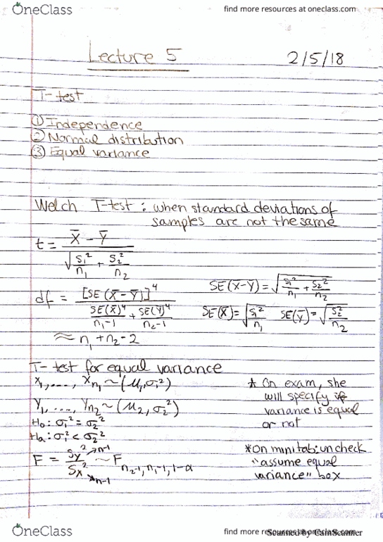 STAT 2215Q Lecture 5: T-tests thumbnail