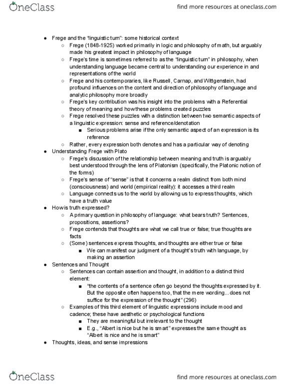 PHIL 2504 Lecture Notes - Lecture 1: Pythagorean Theorem, Linguistic Turn, Analytic Philosophy thumbnail