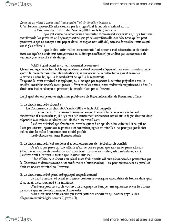 CRM 1700 Lecture Notes - Lecture 3: Psy, Le Droit, Le Monde thumbnail