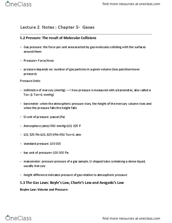 CHMA10H3 Lecture Notes - Lecture 2: Hot Air Balloon, Molar Mass, Stoichiometry thumbnail