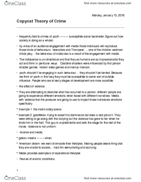 CRM 3317 Lecture Notes - Lecture 6: Dominant Ideology, List Of Playstation Home Game Spaces, Coast City thumbnail