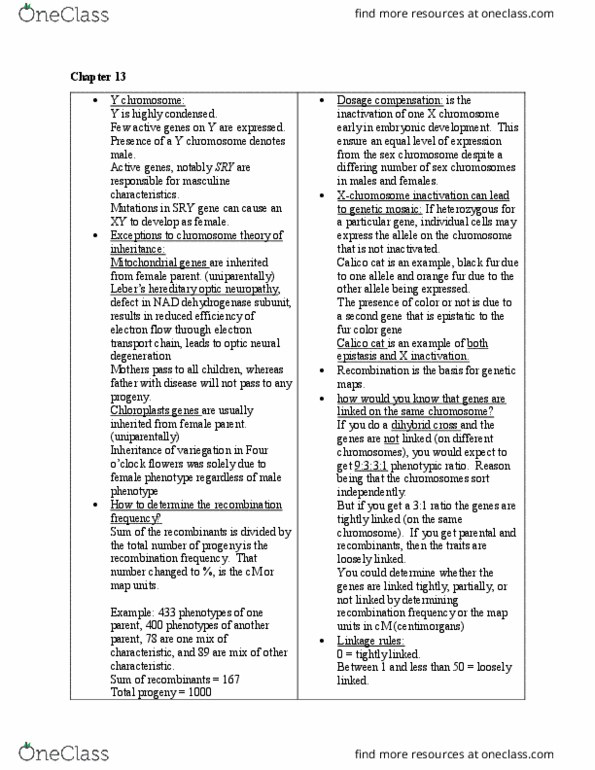 BIOL 201 Lecture Notes - Lecture 5: Nondisjunction, Karyotype, Genomic Imprinting thumbnail