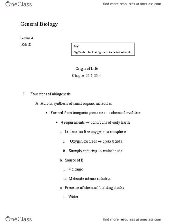 01:119:115 Lecture Notes - Lecture 4: Heredity, Multicellular Organism, Hadean thumbnail