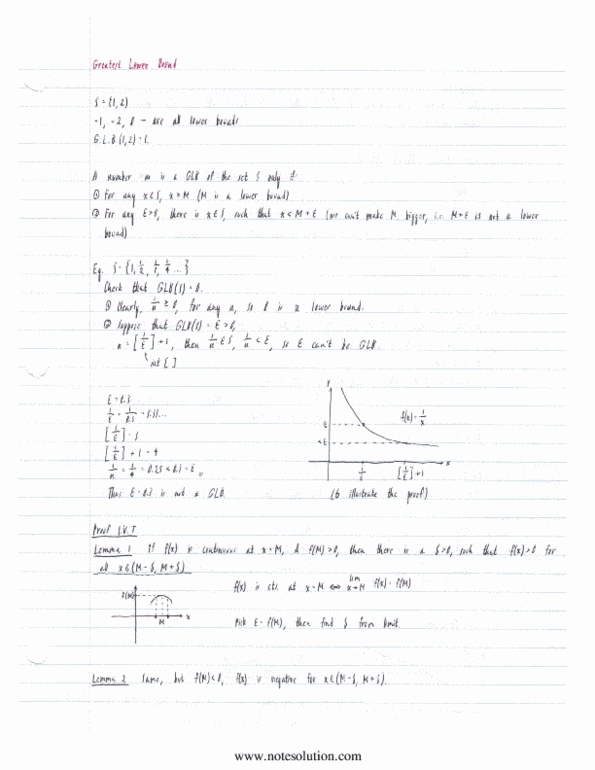 MAT137Y1 Chapter 3: Note on Greatest Lower Bound and Chapter 3.1 on Derivatives thumbnail