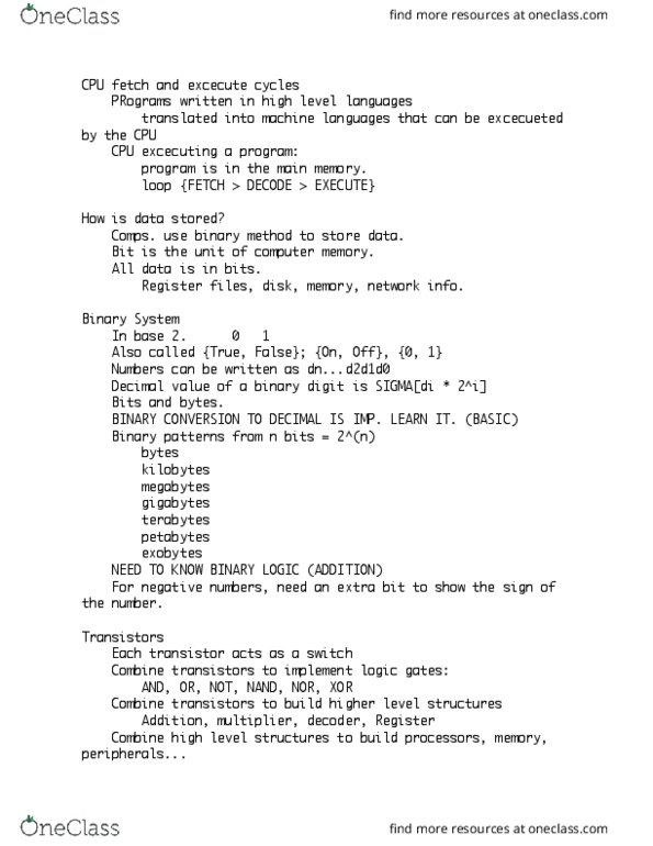 01:198:111 Lecture Notes - Lecture 2: Java Bytecode, Binary System thumbnail