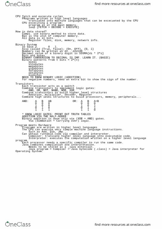 01:198:111 Lecture Notes - Lecture 10: Java Bytecode thumbnail