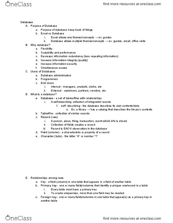 SMG IS 223 Lecture Notes - Lecture 5: Microsoft Access, Database, Database Application thumbnail