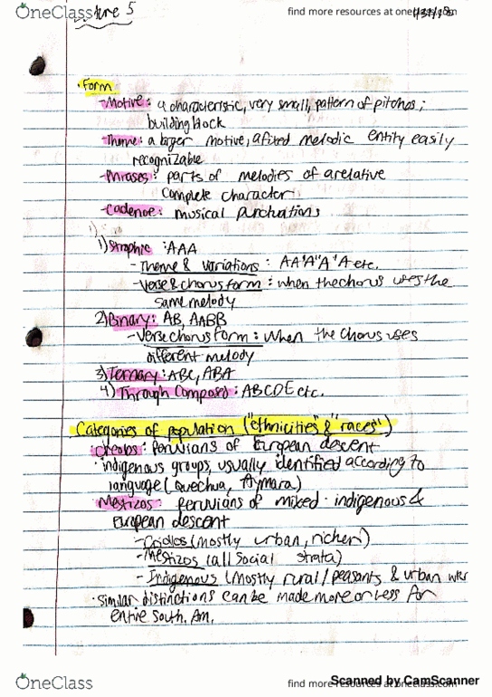 MUS 133 Lecture 5: Mus133 Lecture 5 Notes thumbnail