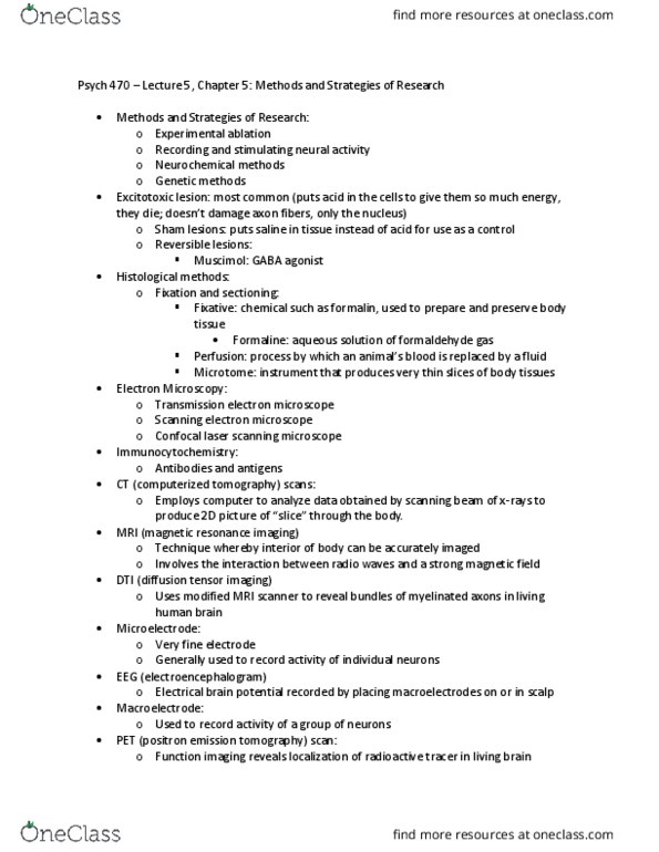 PSYCH 470 Lecture Notes - Lecture 5: Receptor Activated Solely By A Synthetic Ligand, Transcranial Magnetic Stimulation, Diffusion Mri thumbnail