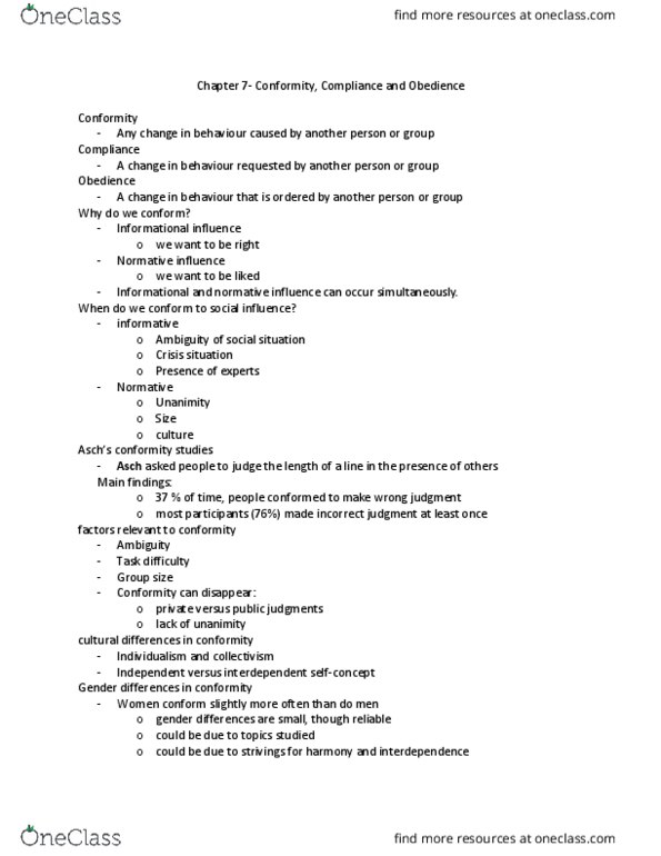 Psychology 2720A/B Lecture Notes - Lecture 5: Normative Social Influence, Rainbow Family, Toothpaste thumbnail