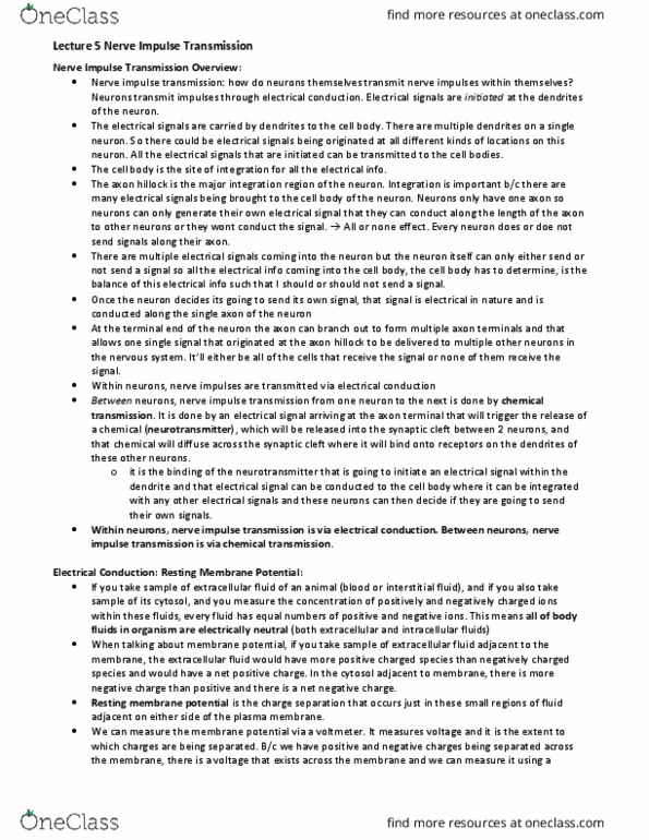 BIOB32H3 Lecture Notes - Lecture 5: Phospholipid, Lipophilicity, Threshold Potential thumbnail