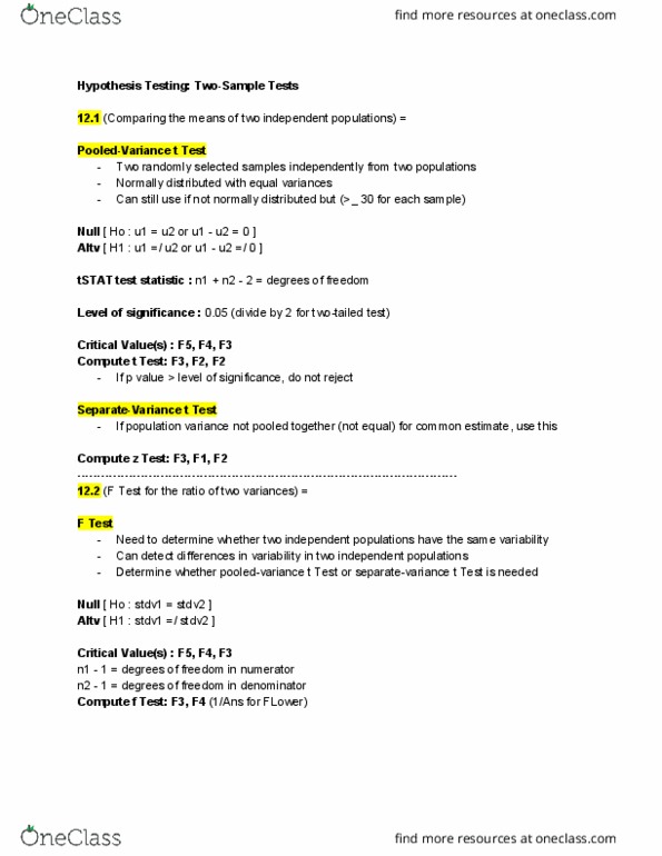ITM 102 Lecture Notes - Lecture 1: Analysis Of Variance, Total Variation, 2Degrees thumbnail