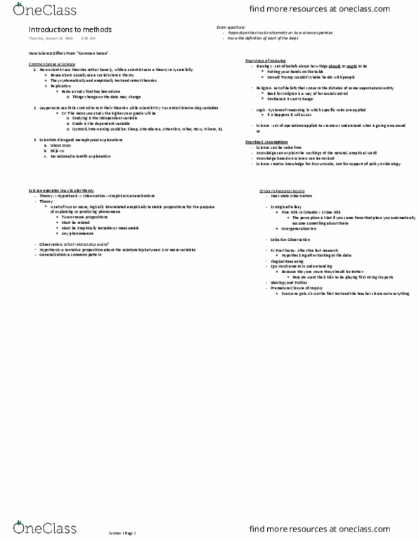 CJ 280 Lecture Notes - Lecture 1: Fallacy, Ex Post Facto Law, Ghost Story thumbnail