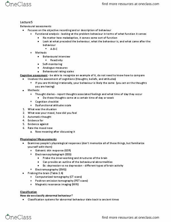 PSYC 2490 Lecture Notes - Lecture 5: Frontal Lobe, Delayed Gratification, Antipsychotic thumbnail