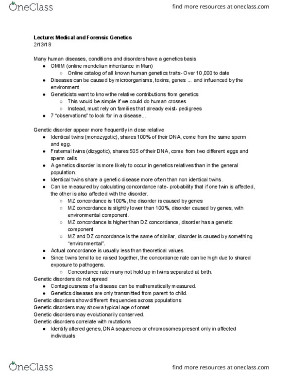 BIO 326 Lecture Notes - Lecture 8: Haplotype, Human Genetic Variation, International Hapmap Project thumbnail