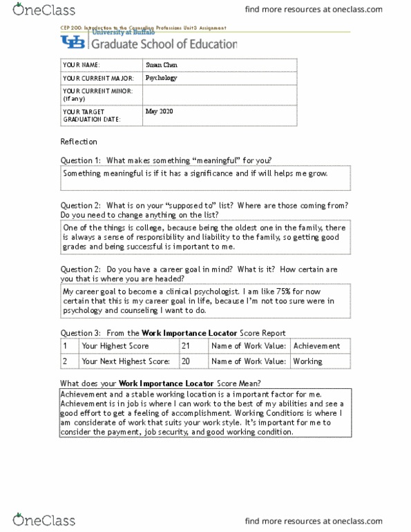 CEP 200 Lecture Notes - Lecture 3: Ikigai, Clinical Psychology thumbnail